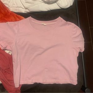Cotton on pink cropped top